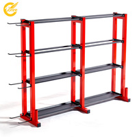 Étagère de rangement modulaire robuste en fer réglable pour équipement de gym, avec plusieurs plateaux interchangeables, pour clubs de fitness commerciaux
