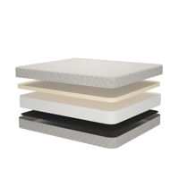 Matelas hybride en mousse à mémoire de forme avec surmatelas massant, taille King, Queen, Full, en boîte, roulé