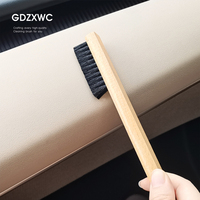 Brosse de nettoyage à poils doux en laine 100% naturelle antistatique pour l'intérieur de la voiture, longueur 15/20 cm pour l'automobile