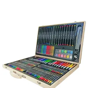180 Stück Holzschmuck Zeichnungswerkzeuge Kunstpapier Farbpapier Farbgeschirr Zeichenband