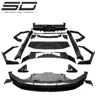 Kit carrosserie MSY Style en fibre de carbone sèche pour Tesla Cybertruck : Lame avant, diffuseur arrière, ailes de pare-chocs, canards, spoiler, capot