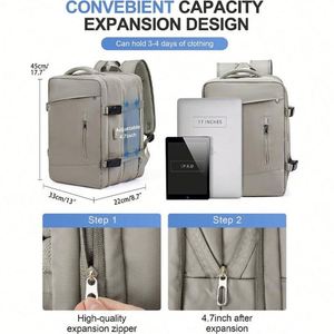 Multifunction Large Capacity Nylon Zipper Closure USB Charger Anti-Theft Business Laptop <b>Backpack</b> <b>with</b> Shoe <b>Compartment</b> - Product Image 4