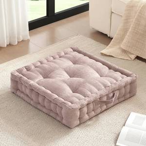 Coussin de sol carré moderne en poly chenille - 24x24 pouces, lavable, personnalisable - Product Image 2