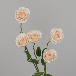 5 tête <span class=keywords><strong>Paris</strong></span> Roses artificielle Rose fleur mariage événement décoration haute qualité fleur fête soie fleur mur toile <span class=keywords><strong>de</strong></span> fond - Product Image 2