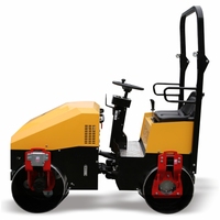 Rouleau de route compact, 1 tonne, haute Performance, avec vibrations hydrauliques, Double tambour