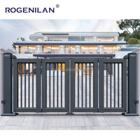 Portail pliant électrique sur mesure Rogenilan 2025 en aluminium pour sécurité extérieure