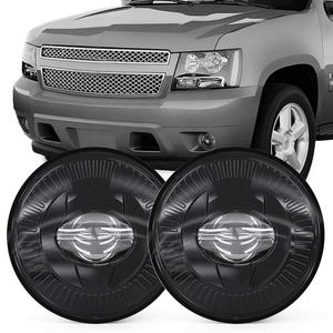 Suburbaines led antibrouillard chromé/noir rond brouillard lampe led pare-chocs antibrouillard pour 2007-2014 Chevy périurbain/valanche/Tahoe/Camaro - Product Image 1