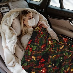 Anpassbare Weihnachtsdekoration Bedruckte Tragbare Polyester-Fleece-Decke für Couch Bett Heimdekoration - Product Image 2