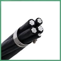 Câble Aérien Bundlé (ABC) en Cuivre avec Gaine XLPE PVC Basse Tension 6mm Résistant aux UV Indice IP67 Câble d'Alimentation Aérien à Usage Industriel