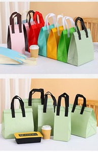 Sac isotherme personnalisable en PP non tissé épaissi et recyclable avec feuille d'aluminium, jetable, pour café à emporter (usage commercial) - Product Image 4