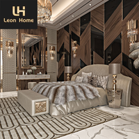 Juego de Cama de Diseño de Marca Estilo Moderno Italiano Muebles de Dormitorio de Lujo Camas de Lujo Estructura de Cama Tamaño King y Queen