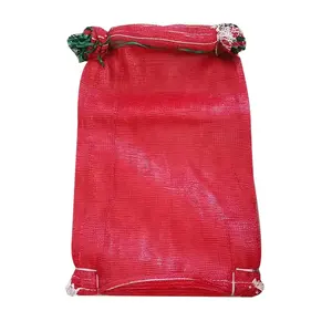 Atacado Embalagem De Plástico Vermelho Maçã Laranja Verde PP Tecido Net Sack Onion Mesh Bags