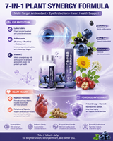 Tablet Suplemen Kesehatan Mata OEM Vitamin C Panax Notoginseng Blueberry Lutein, Meningkatkan Penglihatan, Mendukung Kesehatan Makula, Antioksidan Vitamin
