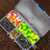 201 pièces/boîte – Montages de pêche au pompano avec flotteurs, perles, hameçons circulaires, émerillons de pêche et attaches Duo Lock pour la pêche en surfcasting
