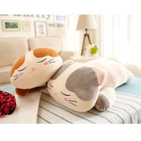 Greenmart Peluche tête de Shiba Inu mignonne, coussin décoratif personnalisé, coussin chat blanc, jouet en peluche cochon rose avec certification CE
