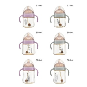 Bouteille de lait pour bébé nouveau-né en silicone 210 ml 300 ml, bouteille de lait multifonctionnelle réutilisable, logo personnalisé, vente en gros - Product Image 2