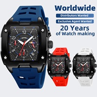 Reloj de Pulsera de Cuarzo Analógico Cuadrado para Hombre SKMEI 9345, Cronómetro, Visualización de Fecha, Resistente al Agua 30M, Opciones Multicolor, Venta Directa de Fábrica