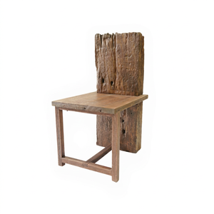 Chaise de salle à manger en bois de style rustique vintage - Couleur personnalisable écologique pour la maison, le bar et l'appartement - Product Image 1