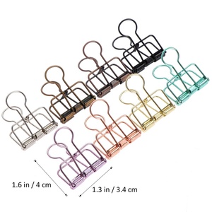 <span class=keywords><strong>Clip</strong></span> de reliure squelette en métal de couleur assortie dans les tailles 19MM 32MM 51MM pour l'organisation de facture papier - Product Image 1