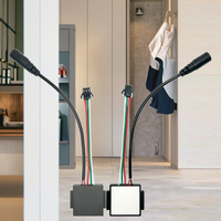 Interrupteur de lumière de miroir de lumière blanche et chaude à trois vitesses sensible au toucher Commutateur de capteur 12v-24v DC/USB/TYPE C