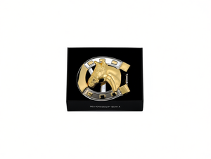 Cinturón de Cuero de Caballo con Hebilla Grande de Aleación, Diseño de Caballo en 3D, Estilo Casual - Product Image 1