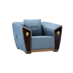 Furnitur Modern ruang tamu Sofa biru langit Set desain Sofa mebel bagian Sofa