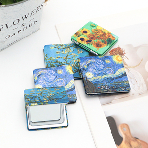 Bảo tàng quà lưu niệm tùy chỉnh Túi gương tác phẩm nghệ thuật Quà Tặng mini trang điểm cầm tay gấp Gương vuông - Product Image 5