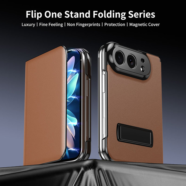 Luxury PU Leather PC Magnetic Foldable Phone Case Horizontal Bar Stand Shockproof Full Coverage for iPhone Duo Premium Cover