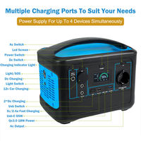 Station d'alimentation portable conforme à la norme UKCA 600W 500Wh LiFePO4 avec sortie AC 110V 220V pour les perturbations dues aux monsoins et aux typhons
