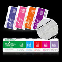 Embouts d'ongles en Gel doux longs Stiletto 504 pièces couverture complète transparent pré-buff PMMA faux pressoir sur embouts d'ongles en Gel pour Salons de manucure