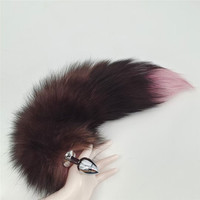 Plug anal en fourrure, modèle 'Fur Tails', véritable, prix de gros, pour femmes, motif renard, porte-clés, jouet sexuel pour adultes
