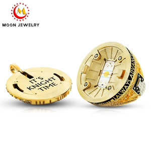 Anello Personalizzato Campionato 2026 con Zirconi Pave Completo, Placcato Oro, Gioielli di Lusso da Uomo, Anello Campioni Lega, Trofeo Vincitore Heavy Metal - Product Image 5