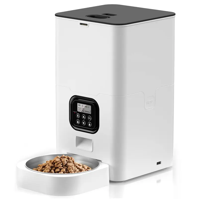 Meal Timing Dry Food Portion Size Control Voice Record Call Included Small Medium Pets Automatic Programmable Cat Pet Feeder
