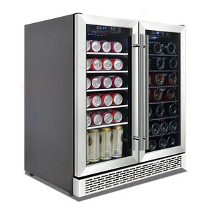Josoo Led Wine Beer Fridge Encastrable Dual Zone <b>Mini</b> Cellar <b>Cooler</b> 2 Door Winecooler 180L 220V Beer Fridge - Product Image 1