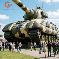 Modèle de char gonflable géant, modèle de char d'assaut gonflable