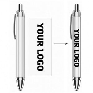 Cadeaux personnalisés avec impression sur mesure, manchon en plastique transparent pour fenêtre, stylo à sublimation vierge à assembler, bannière en papier DIY, stylos à bille à insérer - Product Image 1