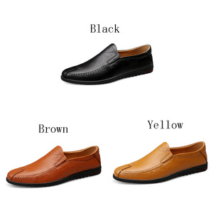 Comfortable Men Outdoor Rubber Loafer Leather Casual Flat <b>Driving</b> Men <b>Shoes</b> - Product Image 3