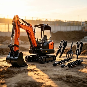 Mini-excavatrice 3,5T à châssis extensible, directement de l'atelier, petite pelle EURO5 pour la construction rurale et l'assistance à la récolte agricole - Product Image 1