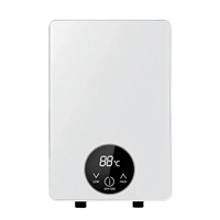 Chauffe-eau électrique mural instantané sans réservoir 3-6 kW 110 V avec écran numérique couleur en plastique pour douche à température constante à domicile