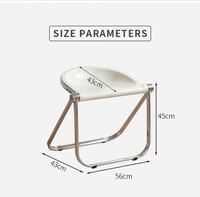 Table d'appoint et de chevet pliable moderne en acrylique transparent pour le camping et la salle de séjour