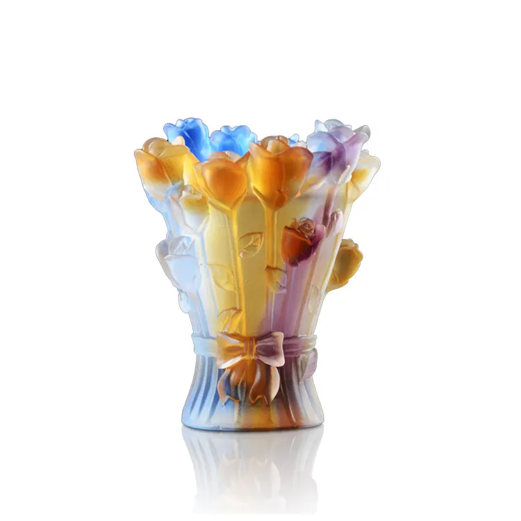Manufacturer Gold Floral Glass Candle Bakhoor Burner Crystal Table Centerpieces For Wedding
