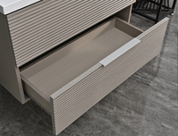 Meuble-lavabo moderne en bois massif imperméable avec miroir inclus