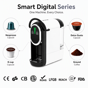 Machine à café intelligente numérique multi-compatible pour Nespresso, <span class=keywords><strong>Dolce</strong></span> <span class=keywords><strong>Gusto</strong></span>, K Cup, café moulu, machine à expresso domestique - Product Image 5