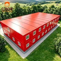 Bâtiments de bureau préfabriqués Cbox faciles à assembler, camp de travail modulaire, dortoir à 3 étages, maison conteneur détachable