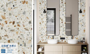 2025 <span class=keywords><strong>Adele</strong></span>, color crema, diseño moderno, mesas de mármol Artificial inorgánico, revestimientos de paredes, Material de terrazo, tapas de tocador - Product Image 5