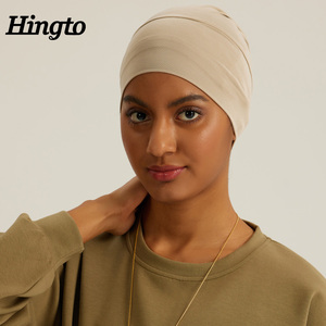 Bán buôn Tùy chỉnh cao cấp đồng bằng Jersey bên trong cap hijab cho hồi giáo Modal rắn màu Muslim hijab innercap - Product Image 1