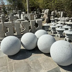 Bola de esfera de piedra de mármol de granito de tamaño personalizado para jardín