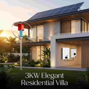 Sistema Híbrido Eólico Solar de Alta Eficiencia de 3KW, Kit de Energía Fuera de la Red de 48V con 560W para Casa o Villa - Product Image 1