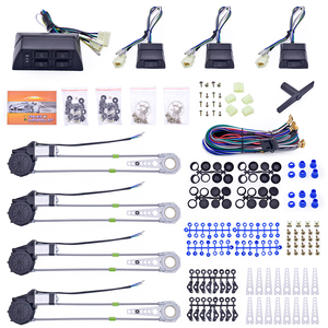 Kit de ventanas eléctricas para coche, Kit de ventanas eléctricas con interruptores y arnés, 12V CC, 4 puertas, novedad - Product Image 4