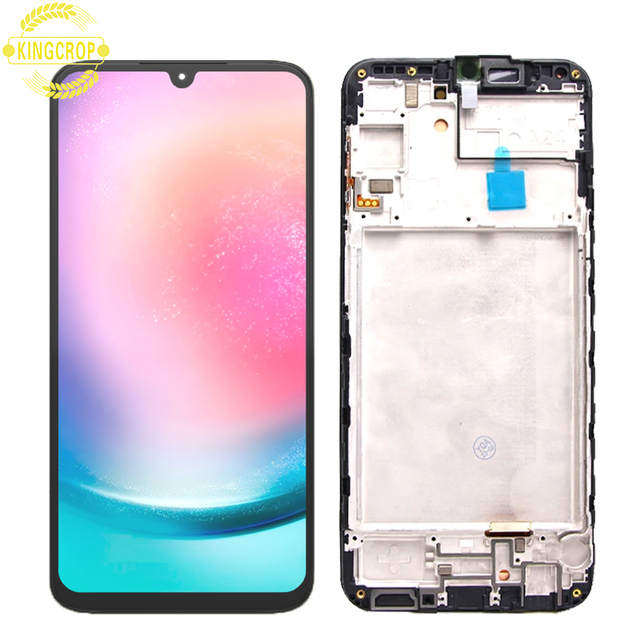 6.5" Original Phone Display for Samsung Galaxy A24 4G A245 LCD Touch Screen Replacement Digitizer Spare Repair Parts With Frame